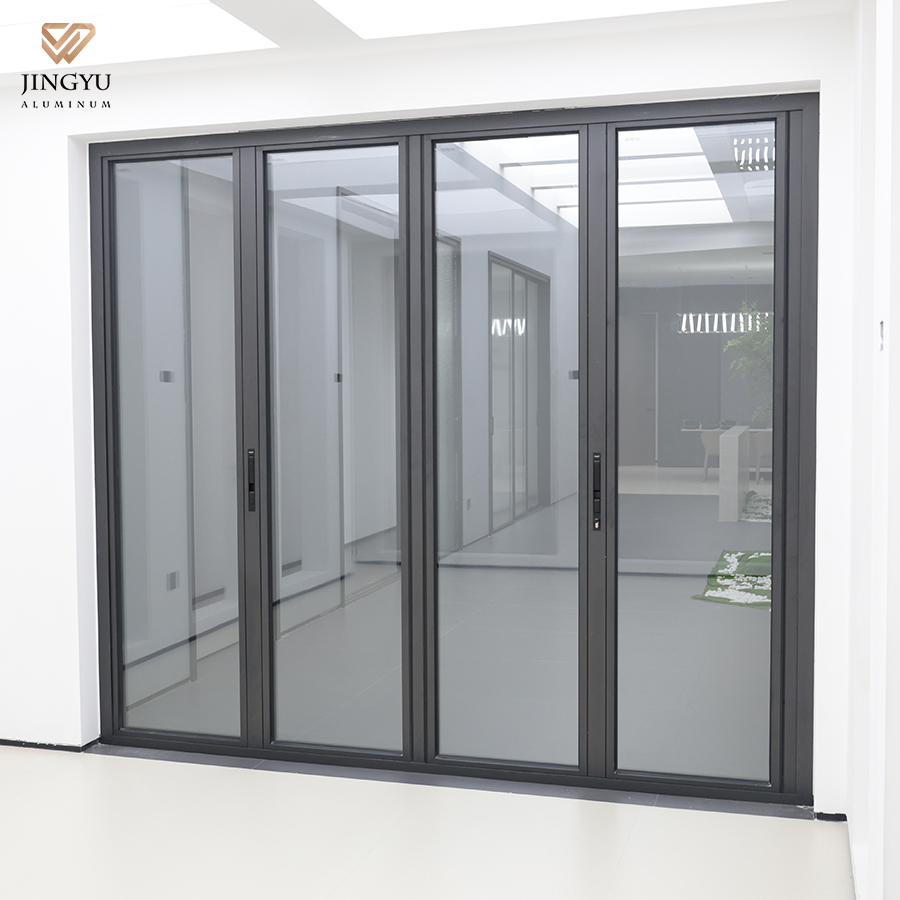 customized thermal break aluminum glass bifold door